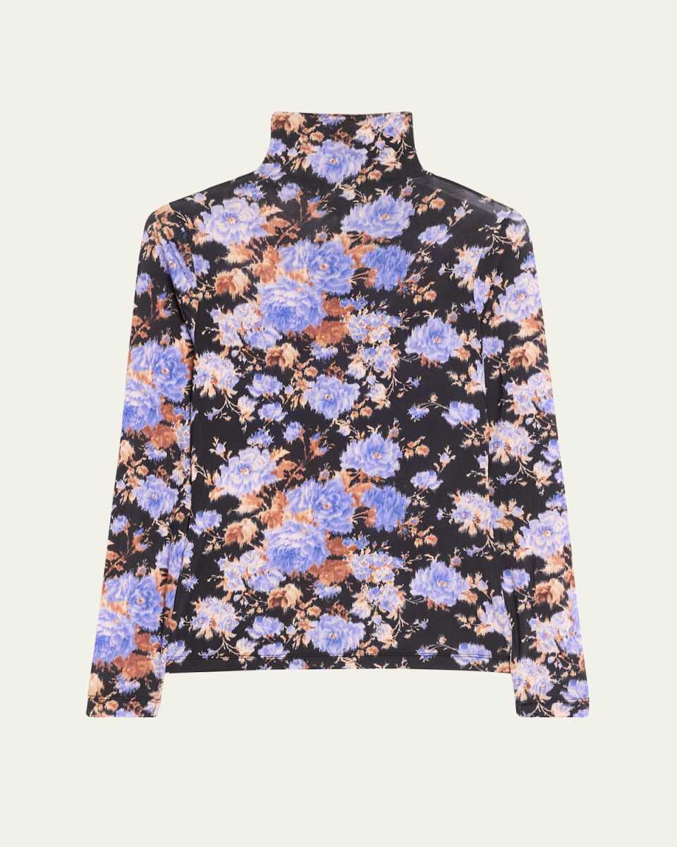 Aurelia Printed Turtleneck Long-Sleeve Top